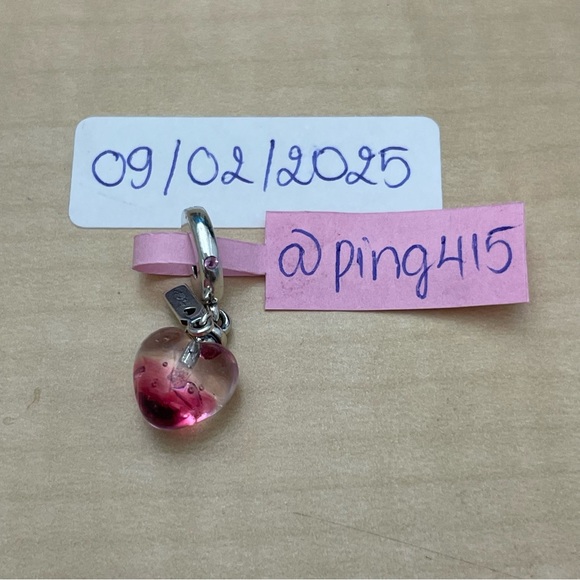 Pandora Potion heart pink Murano dangle - Picture 15 of 16